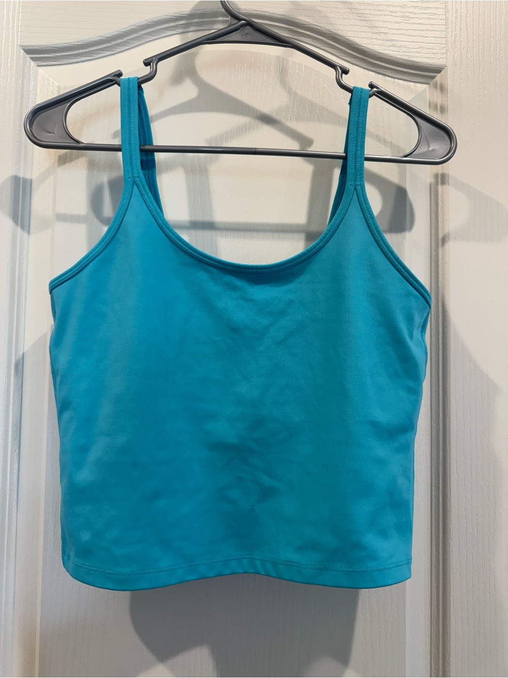 girlfriend collective Teal Scoop Neck Sports Bra